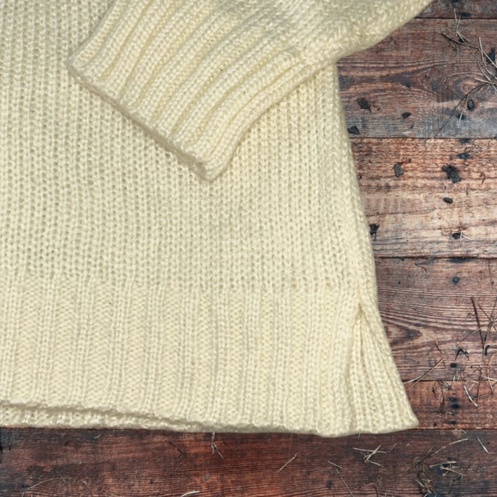 NWT Wooden Ships Après Ski Crew Neck knit Sweater n Cream/Black Sz M/L - Picture 14 of 16